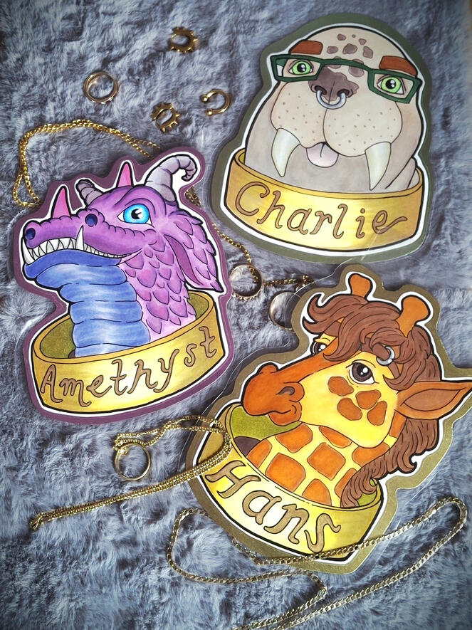 Fur Eh 2026 themed con badge examples (theme: "Lord of the Wings")